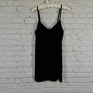 Necessary Objects Women's Velvet V-Neck Slip Dress, Size Small, Sapphire Blue